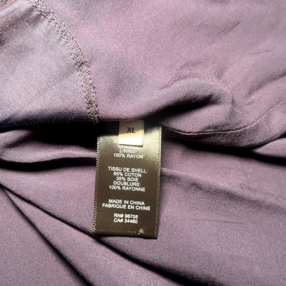 Rebecca Taylor Mini Dress Long Sleeve Silk Cotton Marine Blue Navy Size XL - Picture 9 of 13